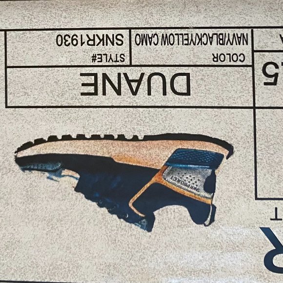 SNKR Project- Duane Sneakers (Navy/Black/Yellow Camo) - MEN 11 (45) - Picture 3 of 6